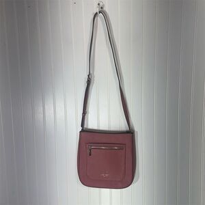 Kate Spade Crossbody Bag NWOT Pink‎ Pebbled Leather Adjustable Strap Zip Pocket